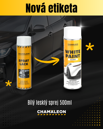 Bílý lesklý sprej 500ml – Chamäleon