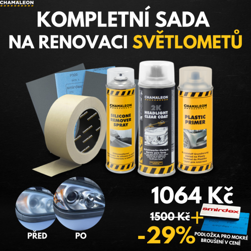 Kompletní sada na renovaci světlometů