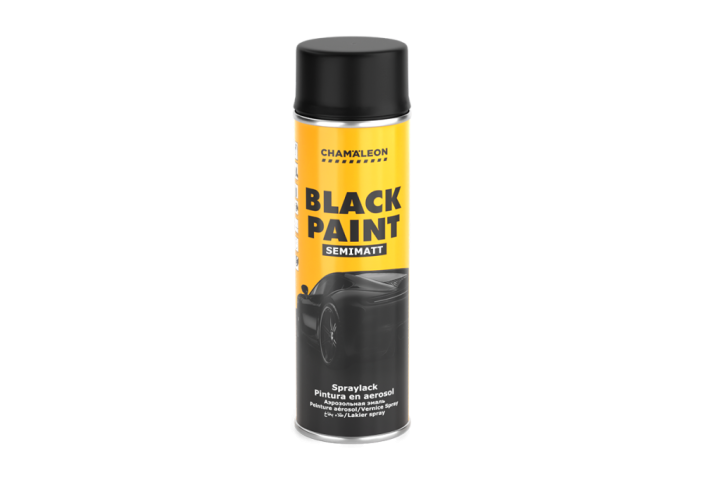 Černý lak polomatný ve spreji 500ml – Chamäleon