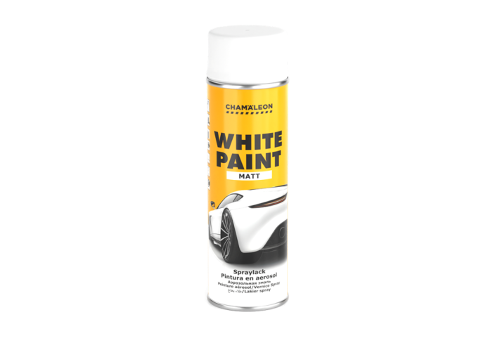 Bílý lak polomatný ve spreji 500ml – Chamäleon