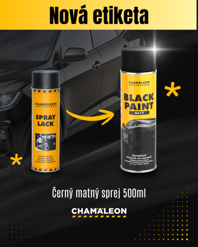 Černý matný sprej 500ml – Chamäleon