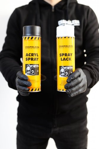 Bílý lak polomatný ve spreji 500ml – Chamäleon