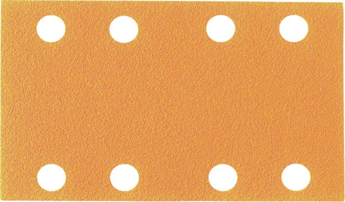 Brusný pás VELCRO 820 Žlutá řada 70 x 198 mm - Zrnitost: P80, Děrování: 8