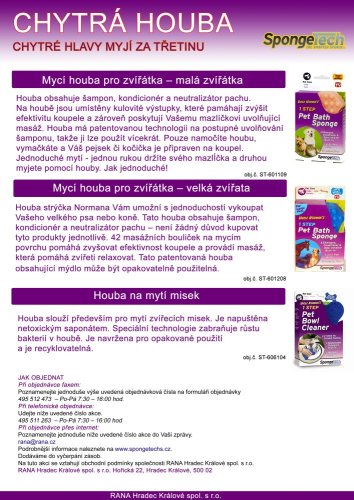 Mycí houba pro zvířátka - malá zvířátka