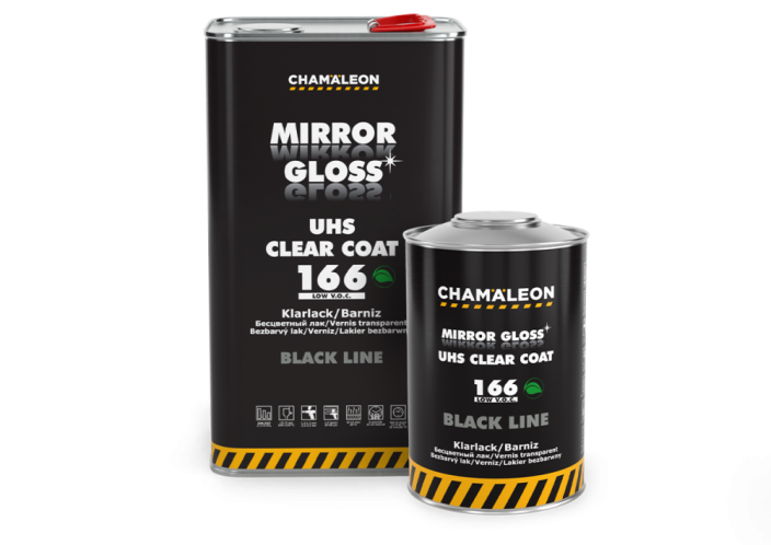 Bezbarvý lak HS 166 Premium – Vysoce lesklý lak s vysokým obsahem sušiny Chamäleon